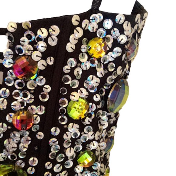Stunning  Bejeweled Rhinestones Strapless Prom Dress - Picture 6 of 6